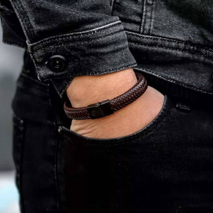 Full Metal Herringbone Brown Black