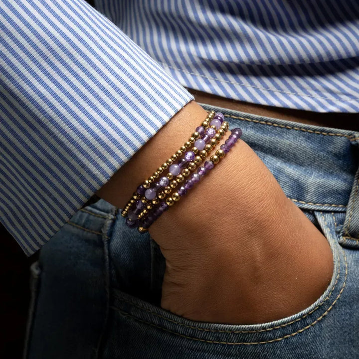 Purple & Yellowgold Glam Rocks