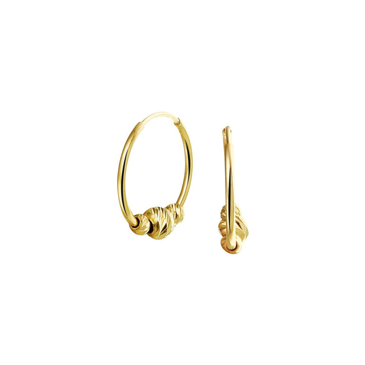 earrings beads 14K yellow gold