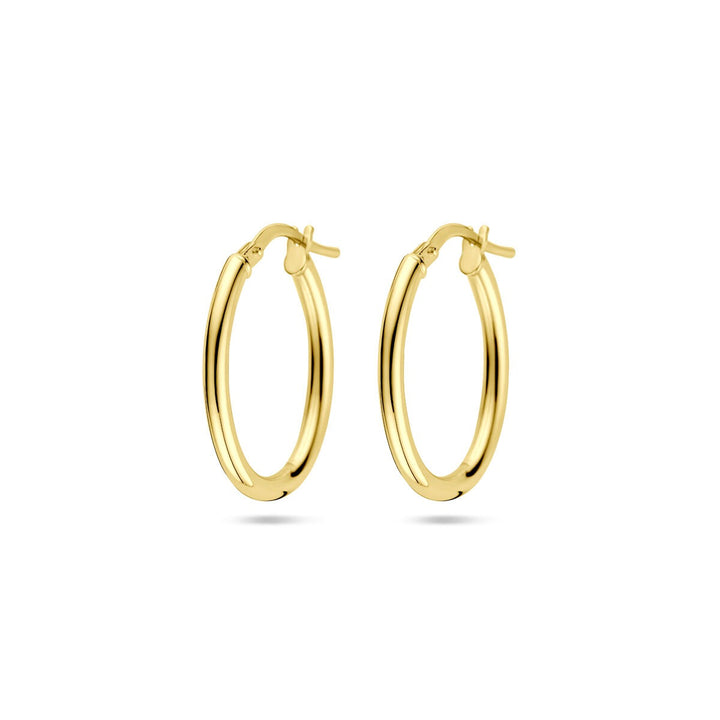 14k geelgouden oorringen met zilverkern – Silgold