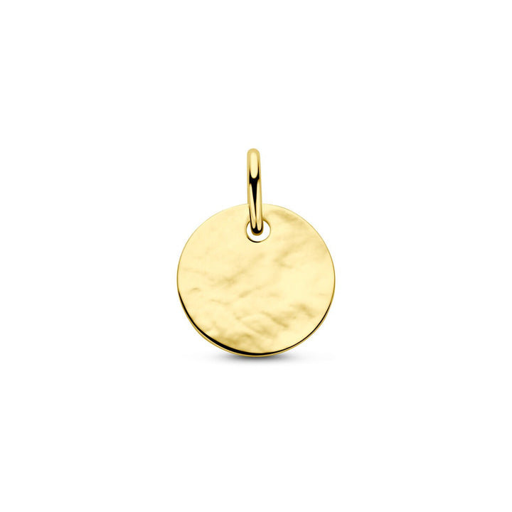 9k Gele Graveerhanger Rond