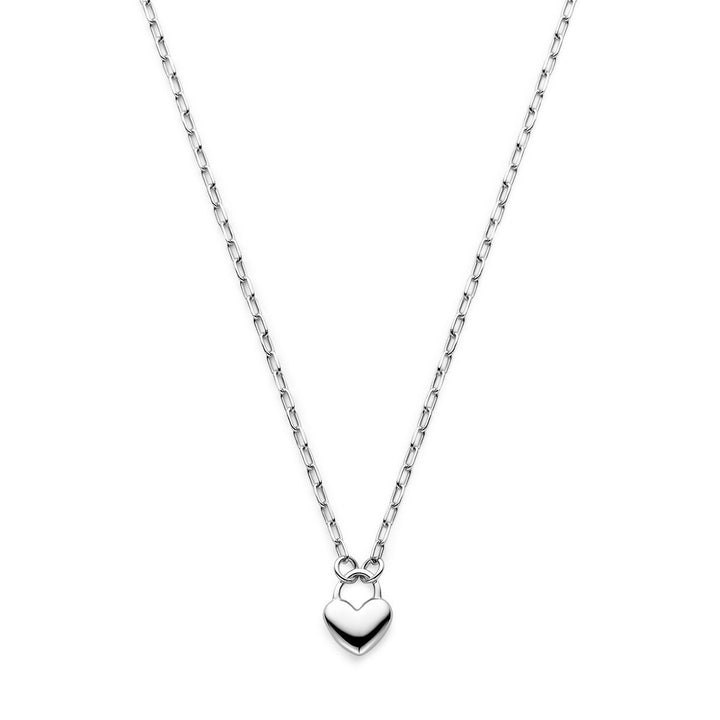 Halskette Herz 41 + 5 cm Silber rhodiniert
