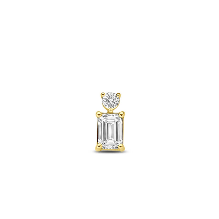 14k Geelgouden hanger met lab grown diamant 0,33 ct