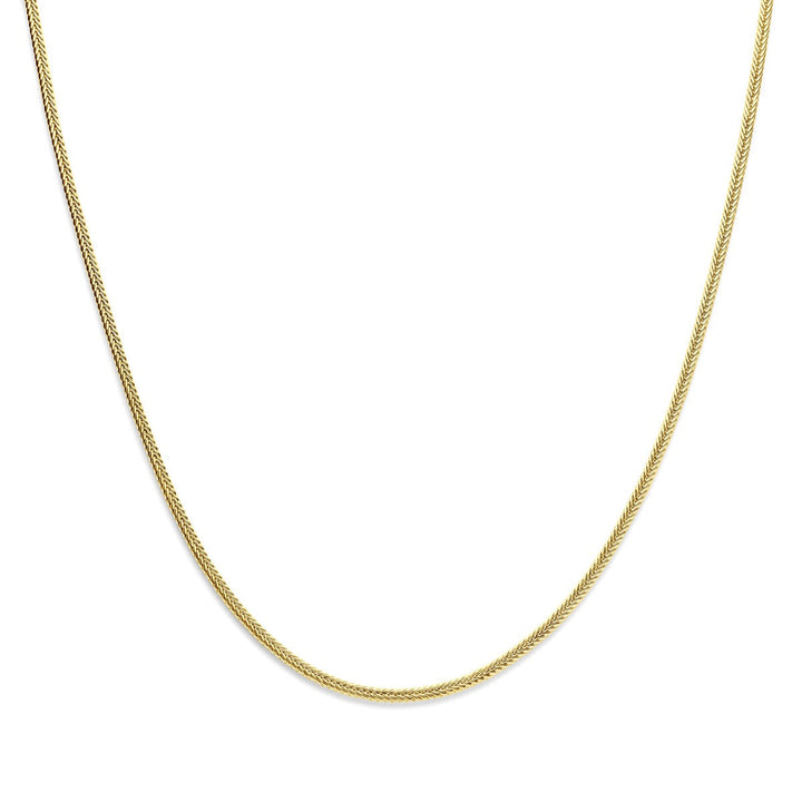 14k Geelgouden dames ketting met zilverkern