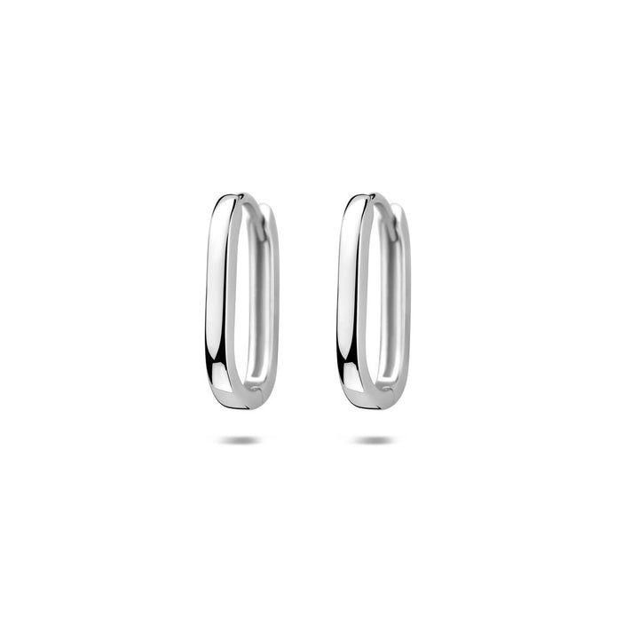 Zilveren klapoorringen gerhodineerd – slanke dames oorringen met verfijnde glans