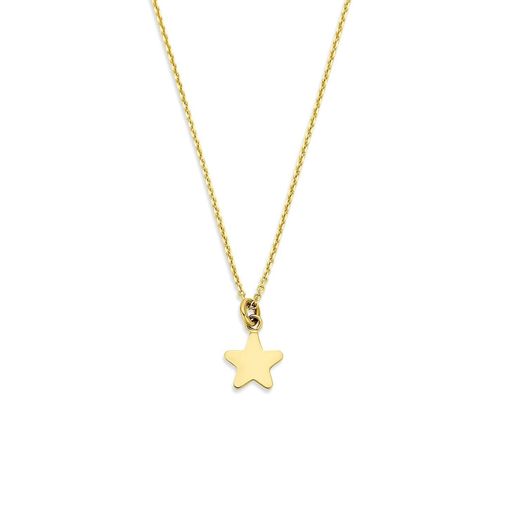 14k Geelgouden ketting met ster