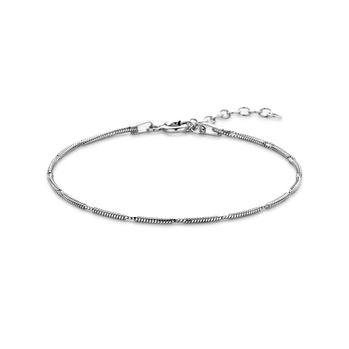Zilveren slangenarmband gerhodineerd 1,5mm  16 + 3 cm