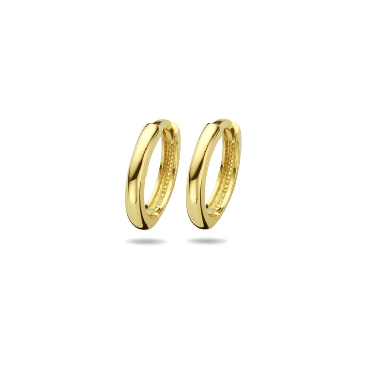 9k Geelkleurige klapoorringen 2 mm