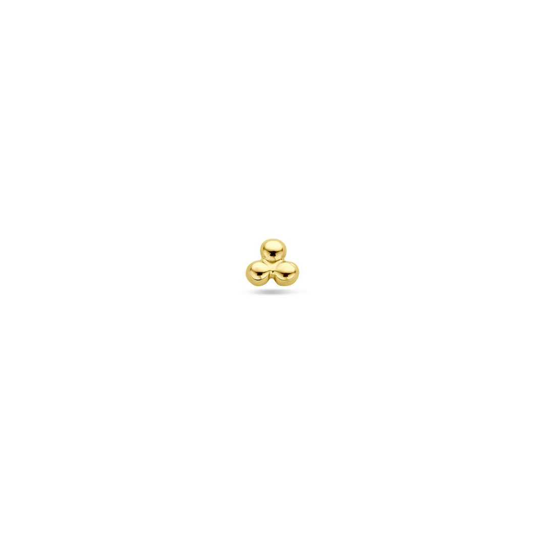 9k Geelgouden flat back piercing 3 mm