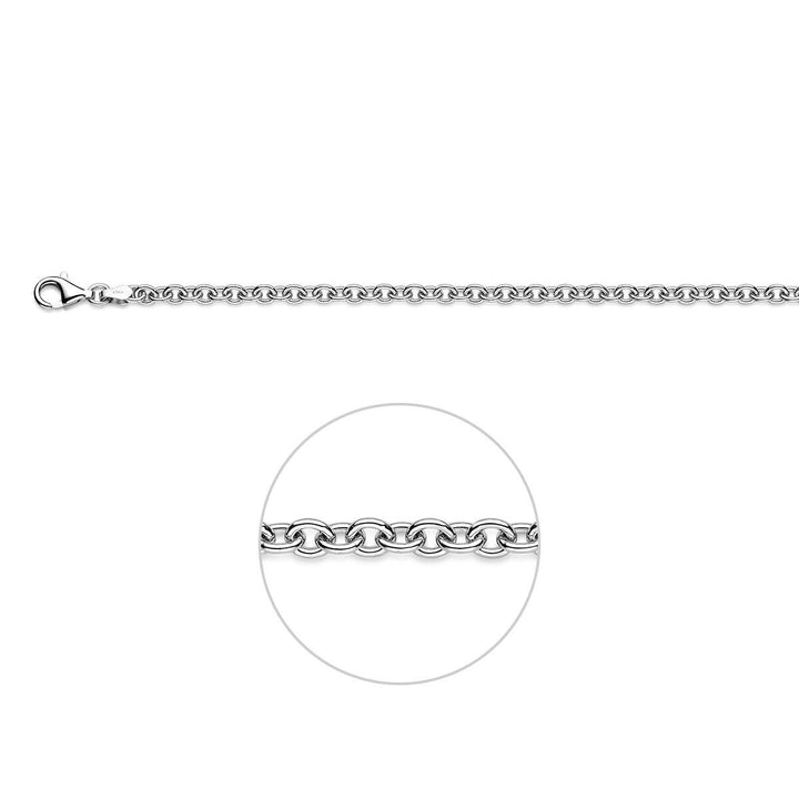 Gerhodineerd 925 zilveren anker armband