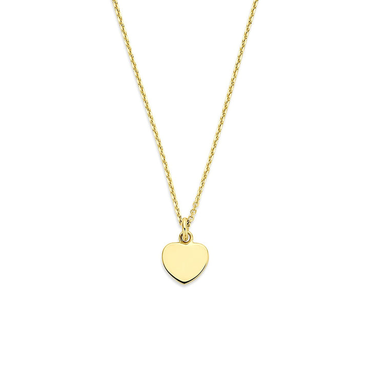 14k Geelgouden ketting met hartje