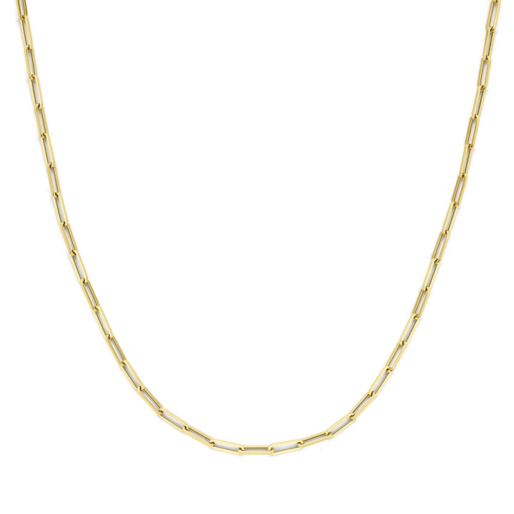 9k geelgoudkleurig paperclip collier – 45 cm