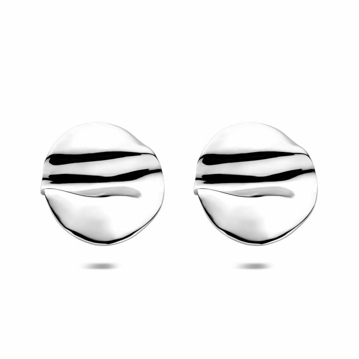 Stalen oorknoppen zilverkleurig 28x27mm