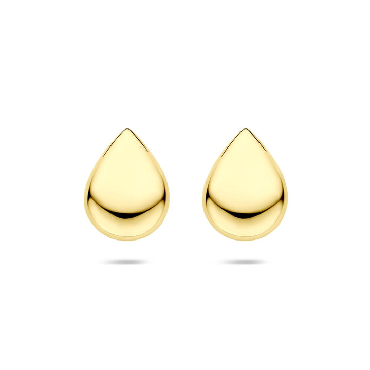 Vergulde zilveren oorknoppen in druppelvorm