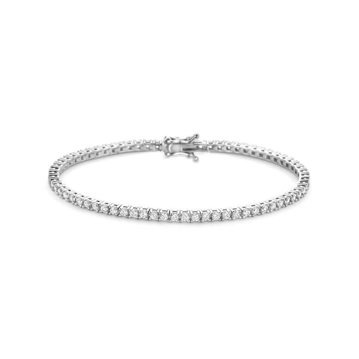Zilveren armband met zirkonia – gerhodineerd 925 zilver