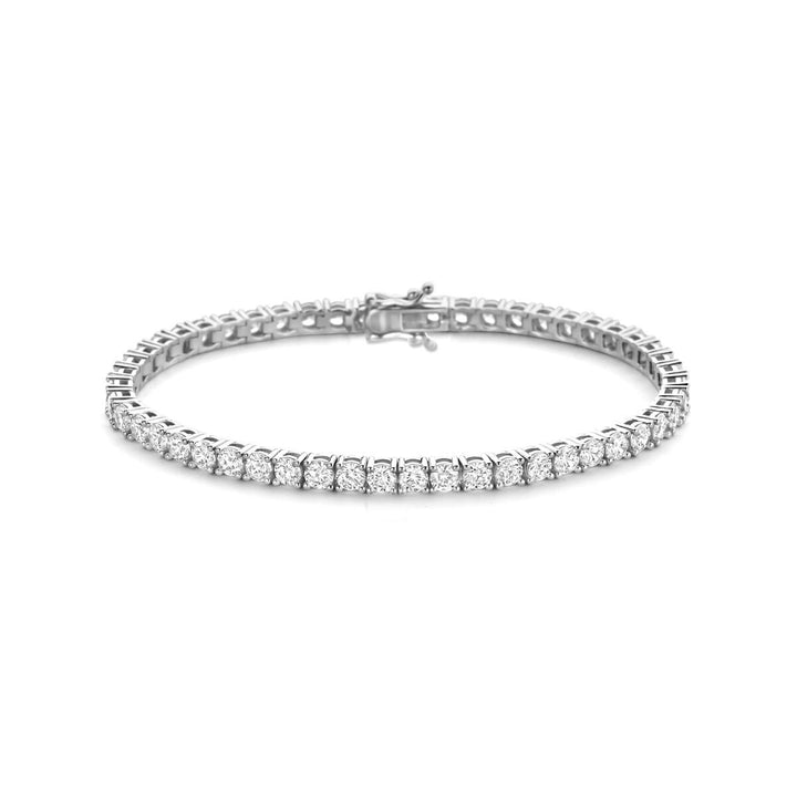 Zilveren tennisarmband met zirkonia – gerhodineerd 925 zilver, 3.8 mm breed