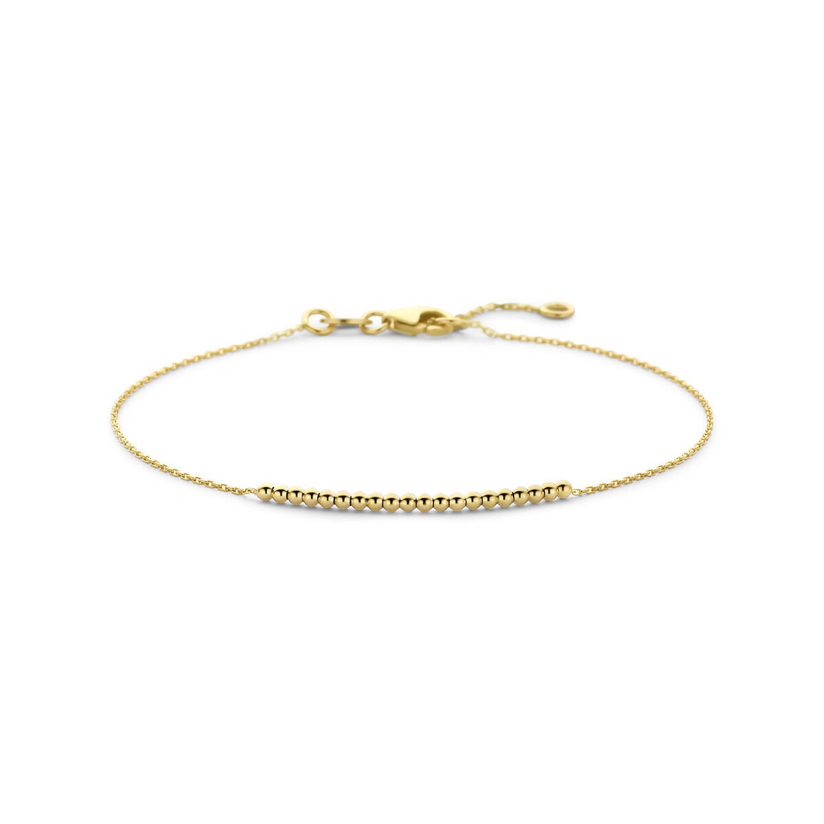 14k Geelgouden armband met bolletjes
