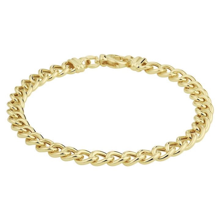 Gourmet armband – 14k geelgoud, 6 mm breed