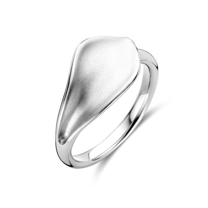 Gerhodineerd zilveren dames ring – 10,5 mm breed