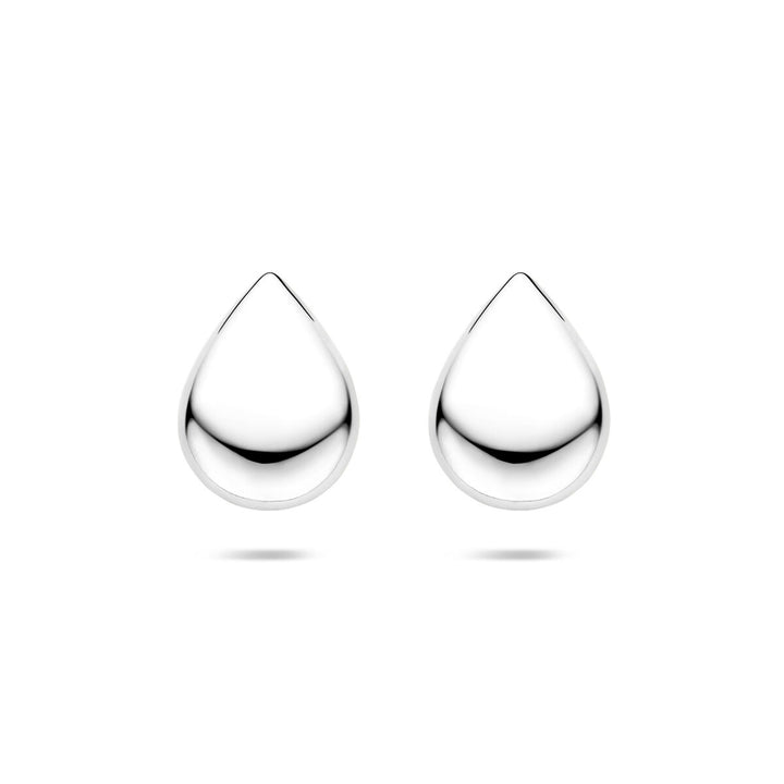 Zilveren oorknoppen in druppelvorm