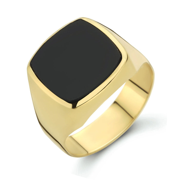 signet ring onyx 14K yellow gold