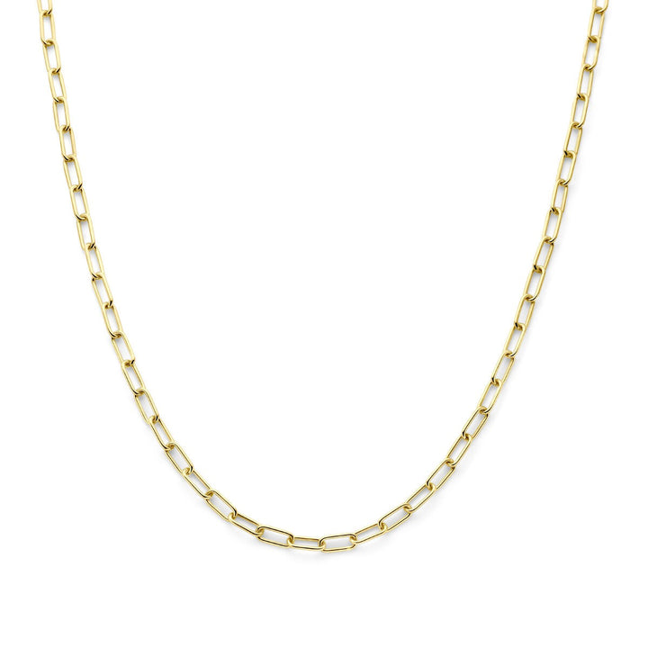 9k Geelgouden anker collier met zilveren kern