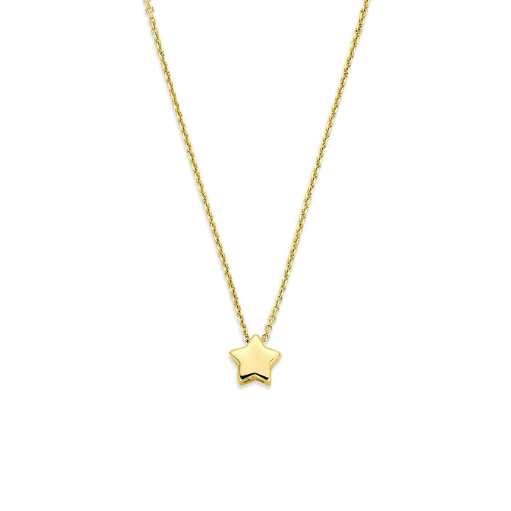 14k Geelgouden ketting met ster