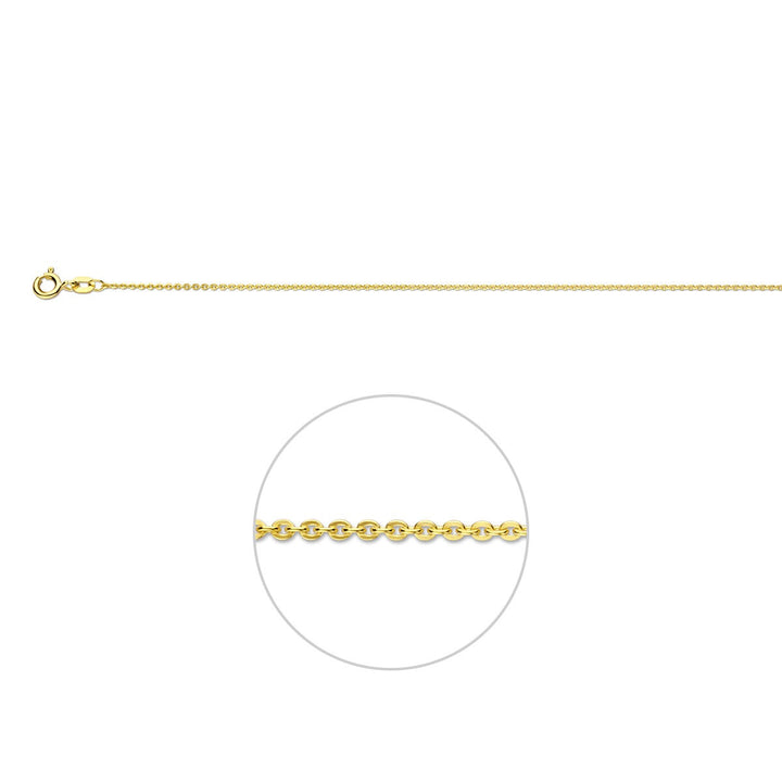 9k Gouden Ketting Zonder Hanger Anker