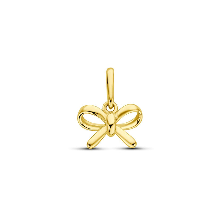14k geelgouden hanger in de vorm van een strik