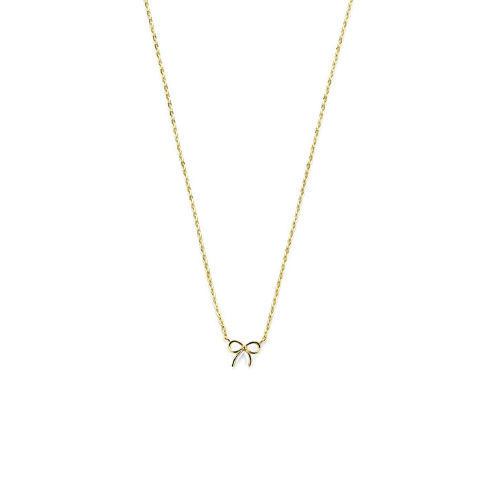 14k Geelgouden damescollier met strik