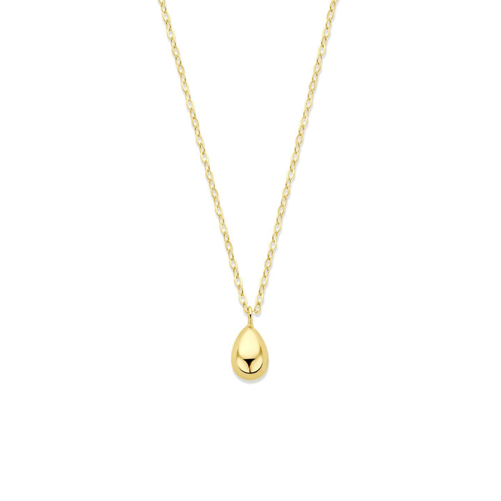 9k Geelgouden Collier met Druppel