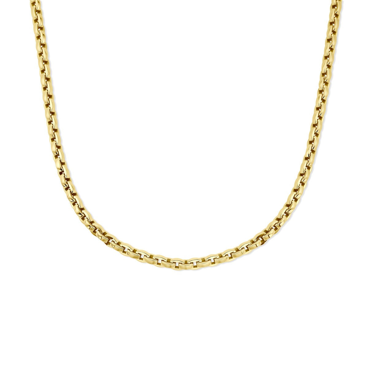 Geelgouden venetiaanse armband van 14k, 5.3 mm breed en 45 cm lang.