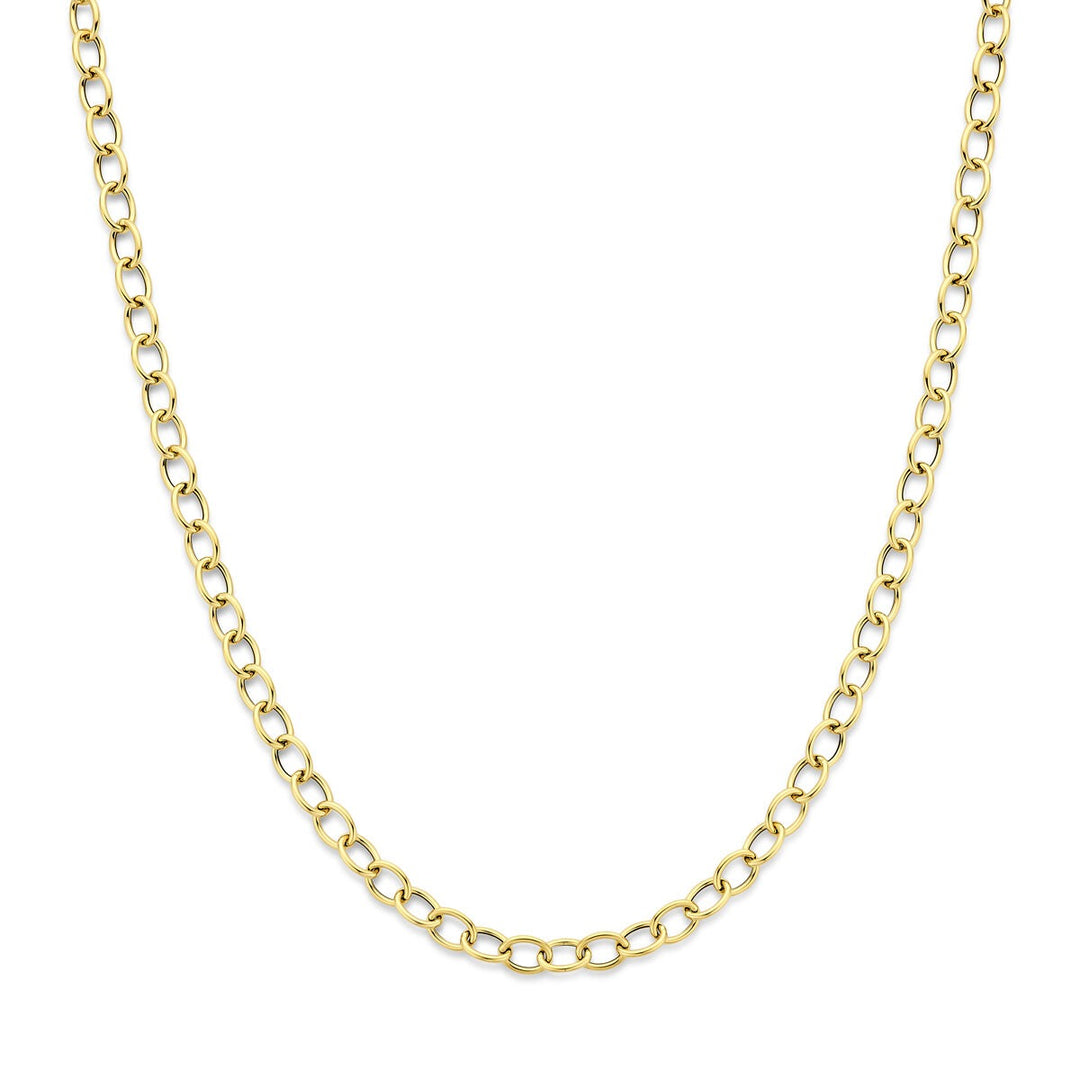 14k Geelgouden Schakel Ketting Anker