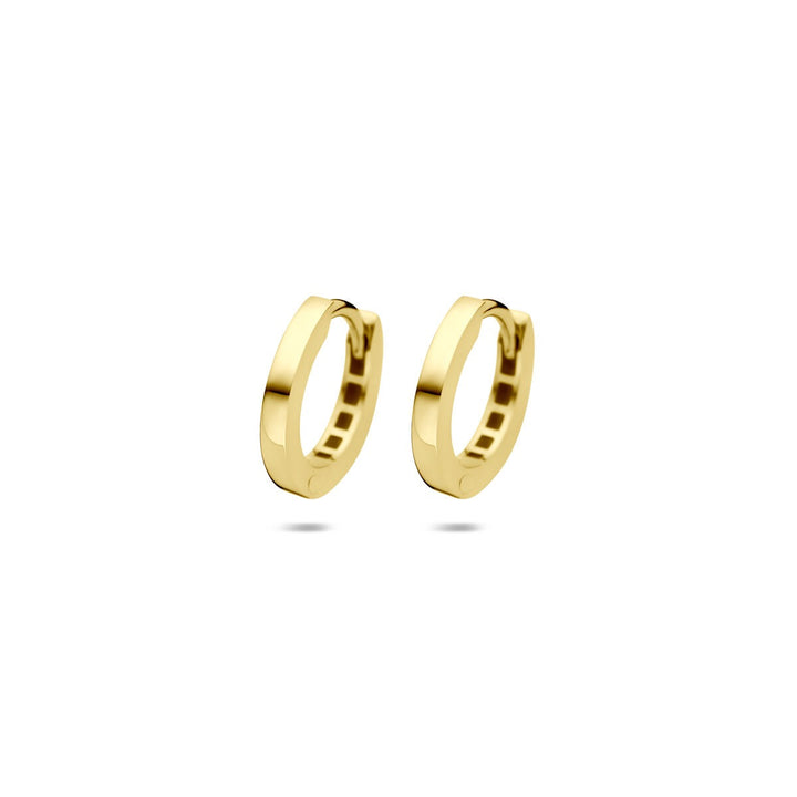 9k Geelgouden dames klapoorringen – buisdikte 2 mm