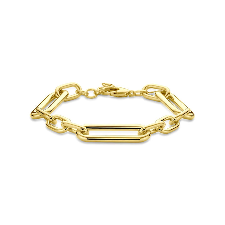 14k Geelgouden anker schakel armband 11 mm 18 + 2,5 cm