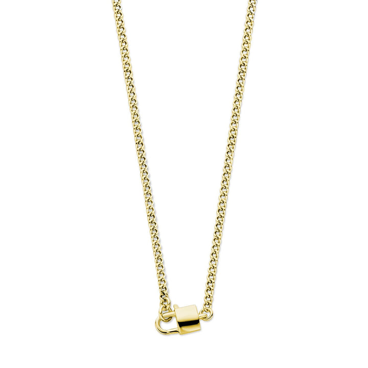 necklace clasp 3.0 mm 45 cm 3 micron silver gold plated (yellow)