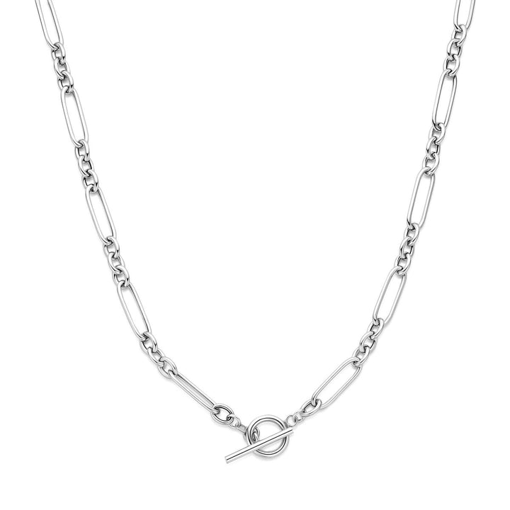 Gerhodineerd Zilveren Schakel Ketting Anker