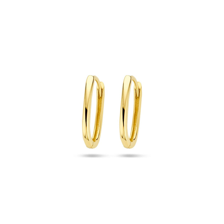 9k Geelgouden paperclip klapoorringen – Minimalistisch design met moderne flair