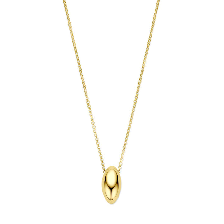 Verguld zilveren anker collier – geel verguld 925 zilver