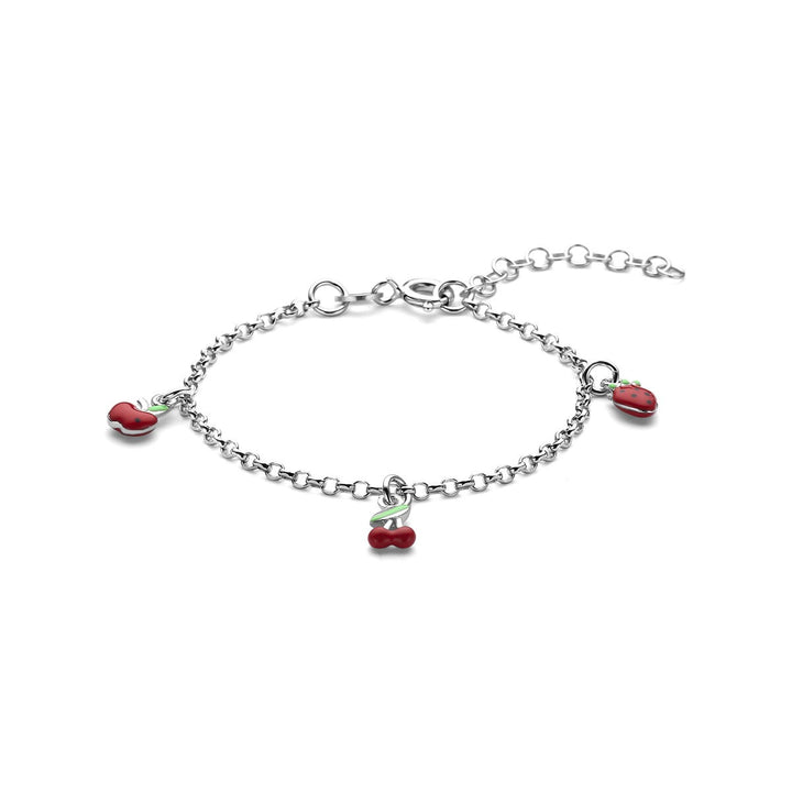 Zilveren kinderarmband met fruit – gerhodineerd 925 zilver