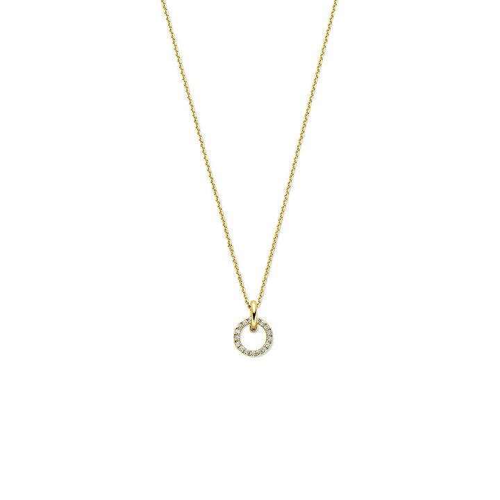 Gouden Collier 14k met Zirkonia – Pavé Zetting