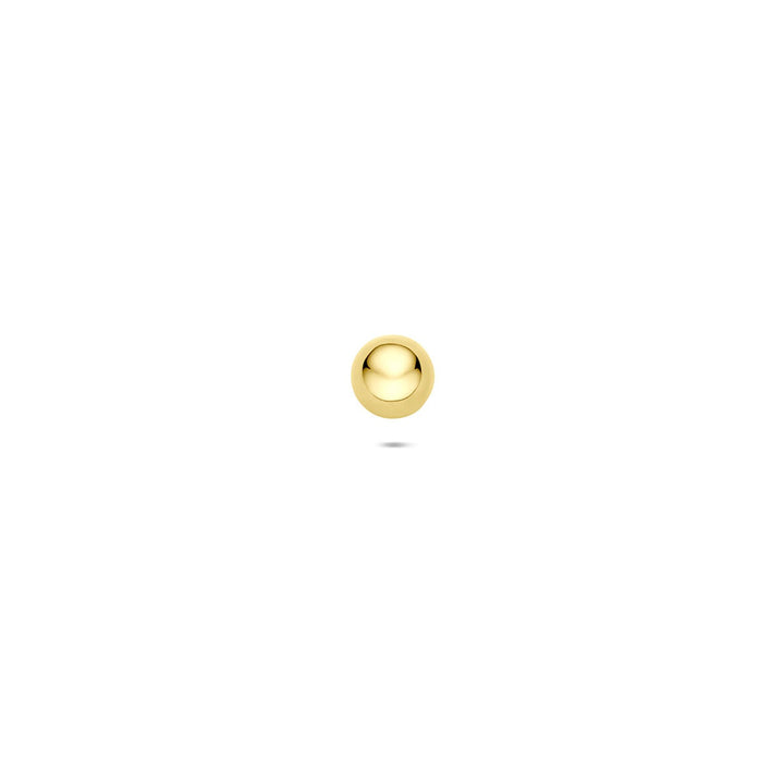 14k Geelgouden flat back piercing met 4 mm bol – puur en verfijnd