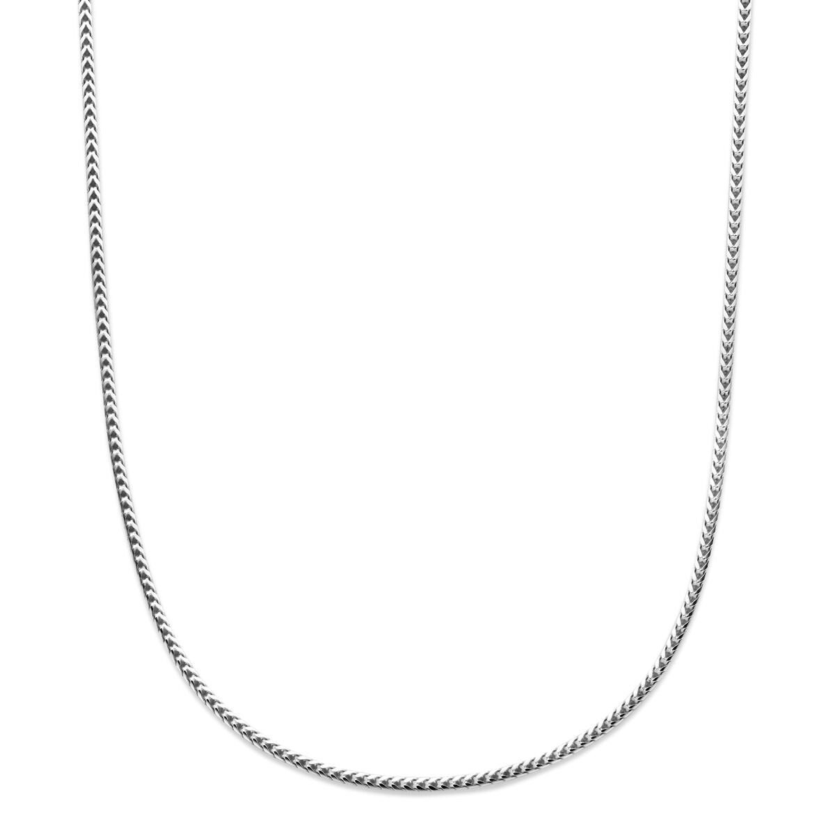 Zilveren vossestaart collier van 2,8 mm met gerhodineerde afwerking.