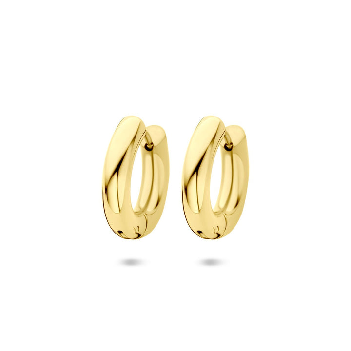 Goudkleurige stalen klapoorringen 18x4mm