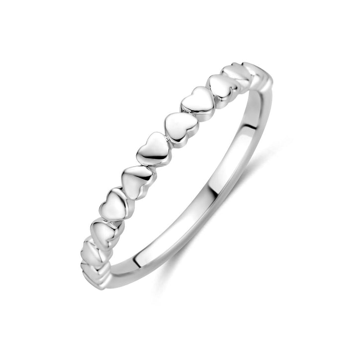 Gerhodineerd 925 zilveren ring met hartje