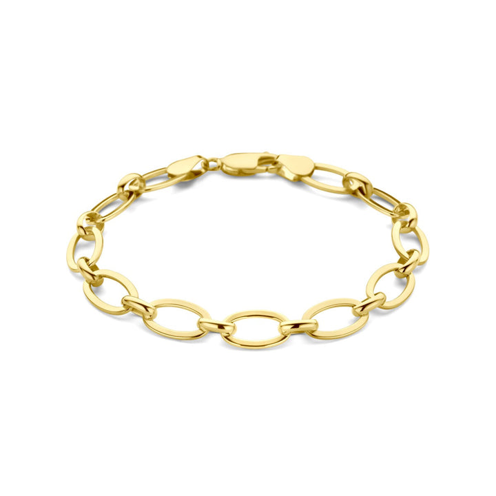 14k geelgouden armband met zilveren kern – Zilgold