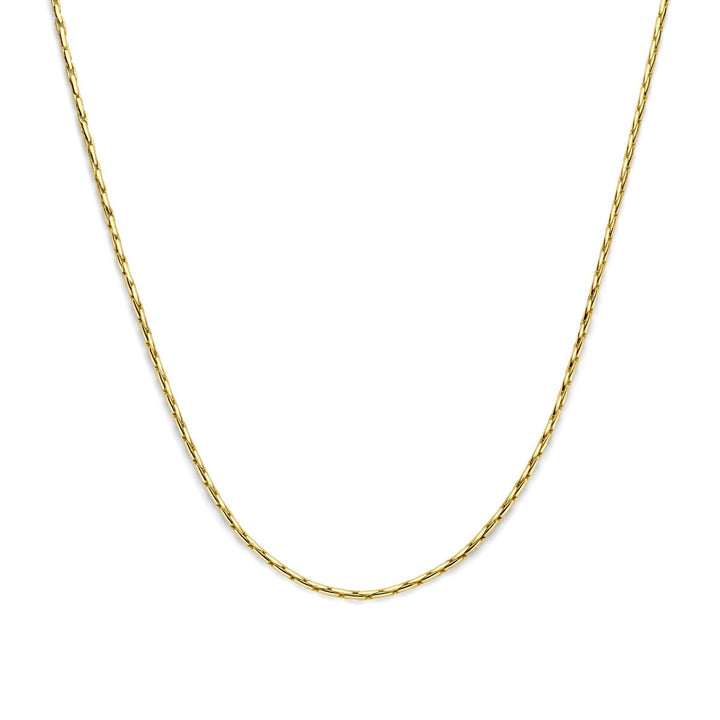 Gourmette collier – 14k geelgoud met zilverkern, 2.8 mm breed