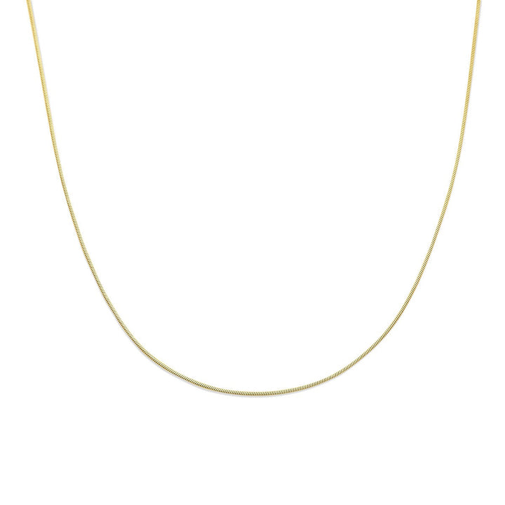 Stalen dames ketting in slangschakel – 60 cm 1,4 mm ion plating