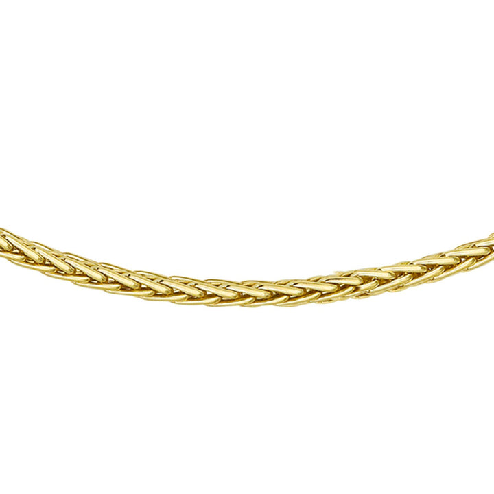 9k Geelgouden vossestaart collier met zilveren kern