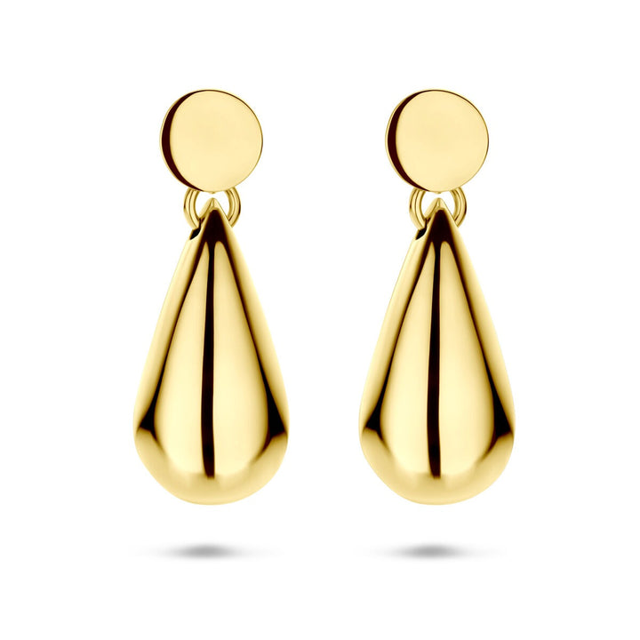 Verguld zilveren oorhangers druppelvorm – 41 mm